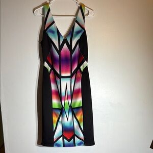Bisou Bisou Women's Dress Stretch Sleeveless Multicolor Size 10